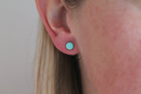 DOT øreringe, lille (lys petroleum)