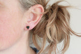 BLACK DIAMOND øreringe (sort/messing)