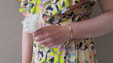 LOOM armbånd (striber - lysegul, rosa, brun, guldbelagt)