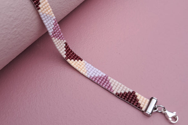 LOOM armbånd (trekant - pudder, blomme, lilla, lyslilla)