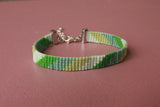 LOOM armbånd (striber - mint, støvet grøn, grøn, oliven)