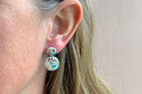 TERRAZZO MOON øreringe (sart lyseblå)